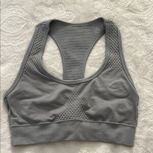 Alphalete Gray Seamless Sports Bra with Racerback